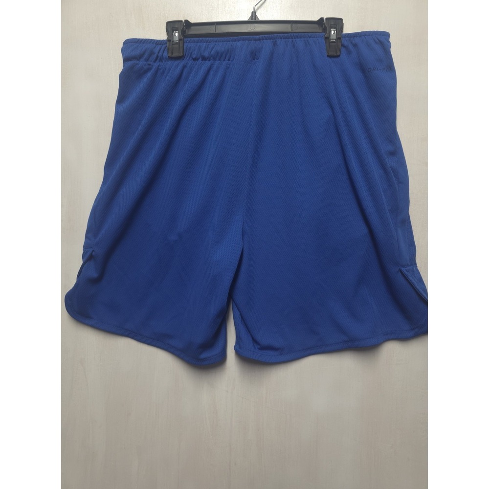 Nike Men's Blue Athletic Shorts Elastic Drawstring Solid Flat - Picture 3 of 7